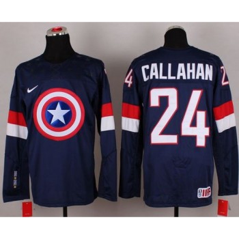 Olympic Team USA #24 Ryan Callahan Navy Blue Captain America Fashion Stitched NHL Jersey Olympic Team USA #24 Ryan Callahan Navy Blue Captain America Fashion Stitched NHL Jersey