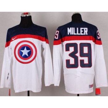 Olympic Team USA #39 Ryan Miller White Captain America Fashion Stitched NHL Jersey Olympic Team USA #39 Ryan Miller White Captain America Fashion Stitched NHL Jersey