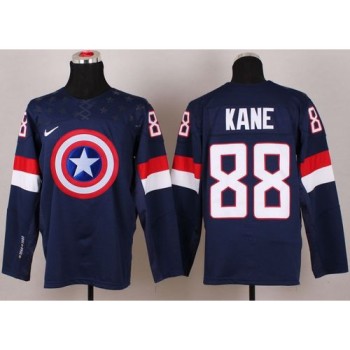 Olympic Team USA #88 Patrick Kane Navy Blue Captain America Fashion Stitched NHL Jersey Olympic Team USA #88 Patrick Kane Navy Blue Captain America Fashion Stitched NHL Jersey