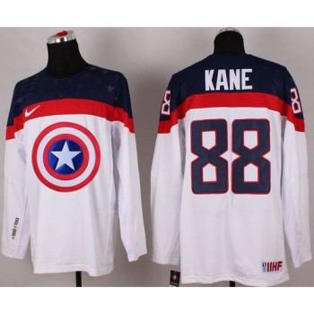 Olympic Team USA #88 Patrick Kane White Captain America Fashion Stitched NHL Jersey Olympic Team USA #88 Patrick Kane White Captain America Fashion Stitched NHL Jersey