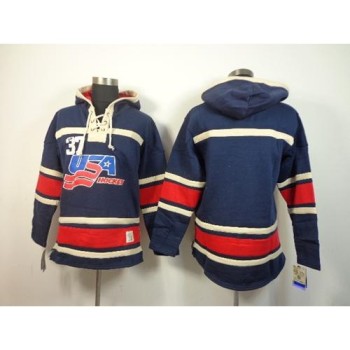 Olympic Team USA Blank Navy Blue Throwback Sawyer Hooded Sweatshirt Stitched NHL Jersey Olympic Team USA Blank Navy Blue Throwback Sawyer Hooded Sweatshirt Stitched NHL Jersey