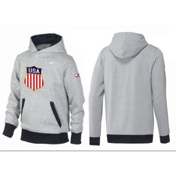Olympic Team USA Pullover Hoodie Grey & Black Olympic Team USA Pullover Hoodie Grey & Black
