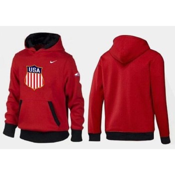 Olympic Team USA Pullover Hoodie Red & Black Olympic Team USA Pullover Hoodie Red & Black