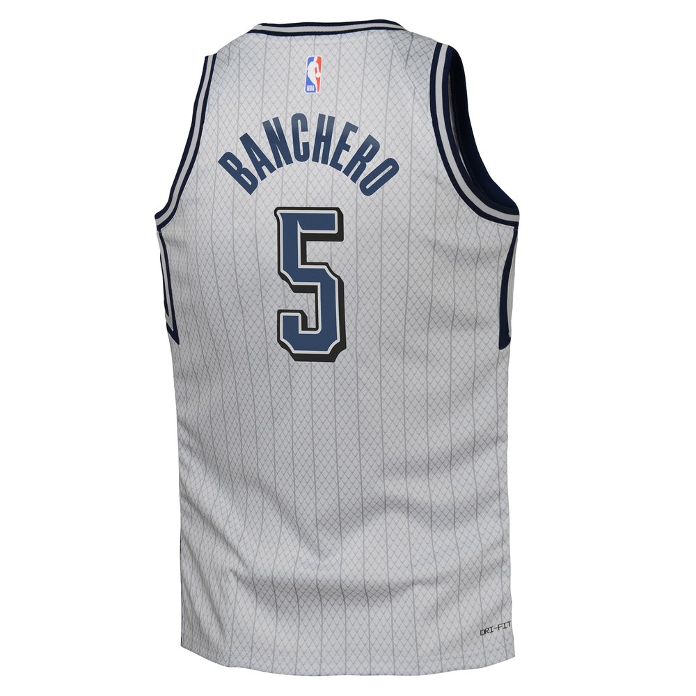 Youth Orlando Magic Paolo Banchero Silver 2024/25 Swingman Player Jersey - City Edition