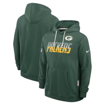 Men's Green Bay Packers Green Sideline Standard Issue Top Prospect Dri-FIT Hoodie Men's Green Bay Packers Green Sideline Standard Issue Top Prospect Dri-FIT Hoodie