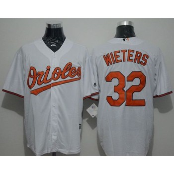 Orioles #32 Matt Wieters White New Cool Base Stitched MLB Jersey