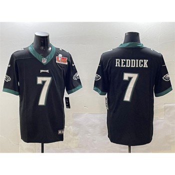 Men's Philadelphia Eagles #7 Haason Reddick Black 2025 Super Bowl LIX Patch Vapor Untouchable Limited Stitched Football Jersey Men's Philadelphia Eagles #7 Haason Reddick Black 2025 Super Bowl LIX Patch Vapor Untouchable Limited Stitched Football Jersey