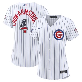 Women's Chicago Cubs #4 Pete Crow-Armstrong Nike White 2026 All-Star Edition Stars & Stripes Stadium Jersey Women's Chicago Cubs #4 Pete Crow-Armstrong Nike White 2026 All-Star Edition Stars & Stripes Stadium Jersey