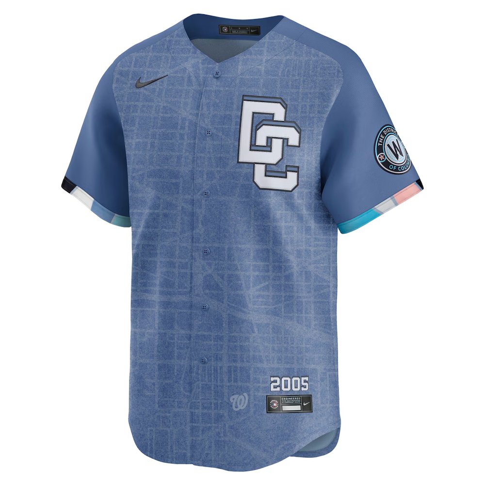 Men's Washington Nationals Nike Blue 2025 City Connect Limited Jersey Men's Washington Nationals Nike Blue 2025 City Connect Limited Jersey