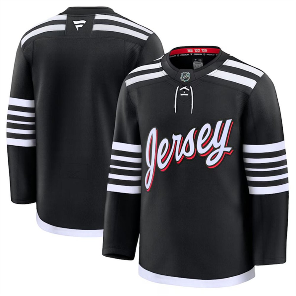 Youth New Jersey Devils Blank Black 2024-25 Alternate Stitched Hockey Jersey Youth New Jersey Devils Blank Black 2024-25 Alternate Stitched Hockey Jersey