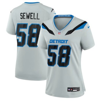 Women's Detroit Lions #58 Penei Sewell Grey 2026 Rivalries Collection Game Jersey Women's Detroit Lions #58 Penei Sewell Grey 2026 Rivalries Collection Game Jersey