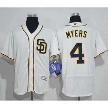 Padres #4 Wil Myers White Flexbase Authentic Collection Stitched MLB Jersey