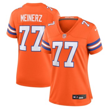 Women's Denver Broncos Quinn Meinerz Orange Mile High Collection 1977 Throwback Player Game Jersey Women's Denver Broncos Quinn Meinerz Orange Mile High Collection 1977 Throwback Player Game Jersey