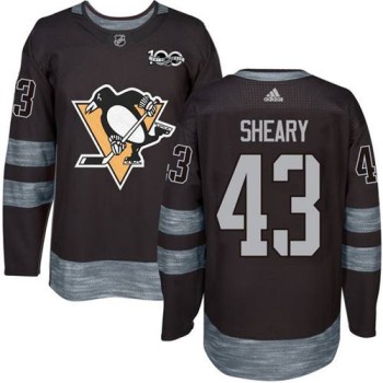 Penguins #43 Conor Sheary Black 1917-2017 100th Anniversary Stitched NHL Jersey Penguins #43 Conor Sheary Black 1917-2017 100th Anniversary Stitched NHL Jersey