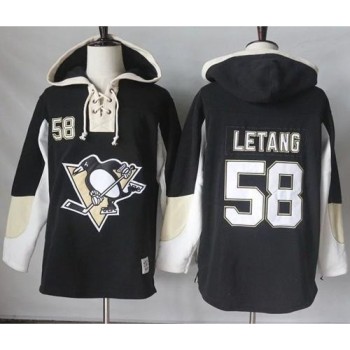 Penguins #58 Kris Letang Black Pullover Hoodie Stitched NHL Jersey Penguins #58 Kris Letang Black Pullover Hoodie Stitched NHL Jersey