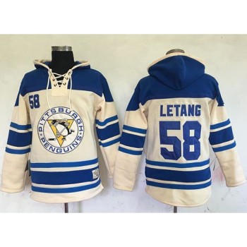 Penguins #58 Kris Letang Cream Sawyer Hooded Sweatshirt Stitched NHL Jersey Penguins #58 Kris Letang Cream Sawyer Hooded Sweatshirt Stitched NHL Jersey