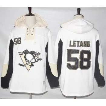 Penguins #58 Kris Letang White Pullover Hoodie Stitched NHL Jersey Penguins #58 Kris Letang White Pullover Hoodie Stitched NHL Jersey