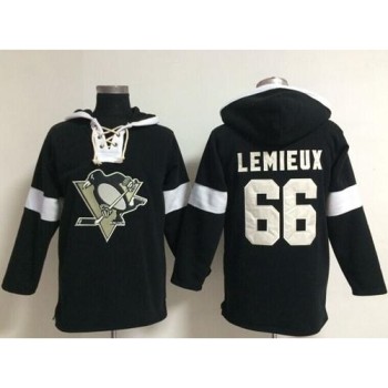 Penguins #66 Mario Lemieux Black NHL Pullover Hoodie Penguins #66 Mario Lemieux Black NHL Pullover Hoodie