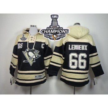Penguins #66 Mario Lemieux Black Sawyer Hooded Sweatshirt 2016 Stanley Cup Champions Stitched Youth NHL Jersey Penguins #66 Mario Lemieux Black Sawyer Hooded Sweatshirt 2016 Stanley Cup Champions Stitched Youth NHL Jersey