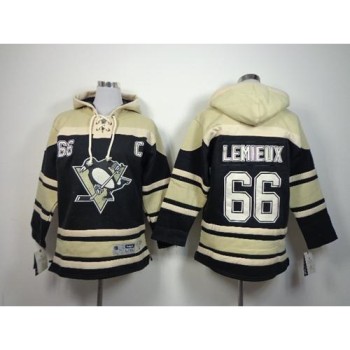 Penguins #66 Mario Lemieux Black Sawyer Hooded Sweatshirt Stitched Youth NHL Jersey Penguins #66 Mario Lemieux Black Sawyer Hooded Sweatshirt Stitched Youth NHL Jersey