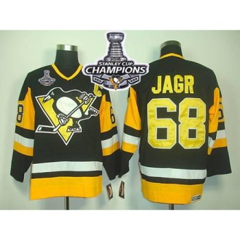 Penguins #68 Jaromir Jagr Black CCM Throwback 2016 Stanley Cup Champions Stitched NHL Jersey Penguins #68 Jaromir Jagr Black CCM Throwback 2016 Stanley Cup Champions Stitched NHL Jersey