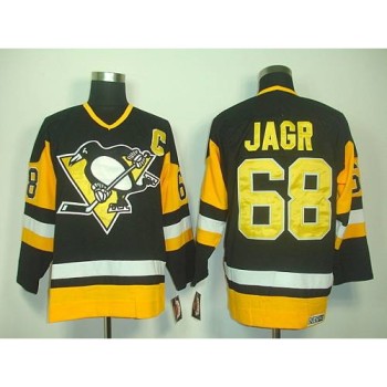Penguins #68 Jaromir Jagr Black CCM Throwback Stitched NHL Jersey Penguins #68 Jaromir Jagr Black CCM Throwback Stitched NHL Jersey