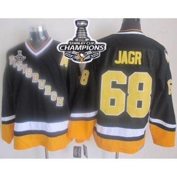 Penguins #68 Jaromir Jagr Black/Yellow CCM Throwback 2016 Stanley Cup Champions Stitched NHL Jersey Penguins #68 Jaromir Jagr Black/Yellow CCM Throwback 2016 Stanley Cup Champions Stitched NHL Jersey