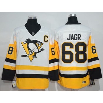 Penguins #68 Jaromir Jagr White New Away Stitched NHL Jersey Penguins #68 Jaromir Jagr White New Away Stitched NHL Jersey