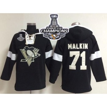 Penguins #71 Evgeni Malkin Black 2016 Stanley Cup Champions NHL Pullover Hoodie Penguins #71 Evgeni Malkin Black 2016 Stanley Cup Champions NHL Pullover Hoodie