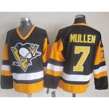 Penguins #7 Joe Mullen Black CCM Throwback Stitched NHL Jersey Penguins #7 Joe Mullen Black CCM Throwback Stitched NHL Jersey