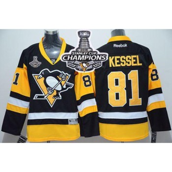Penguins #81 Phil Kessel Black Alternate 2016 Stanley Cup Champions Stitched Youth NHL Jersey Penguins #81 Phil Kessel Black Alternate 2016 Stanley Cup Champions Stitched Youth NHL Jersey