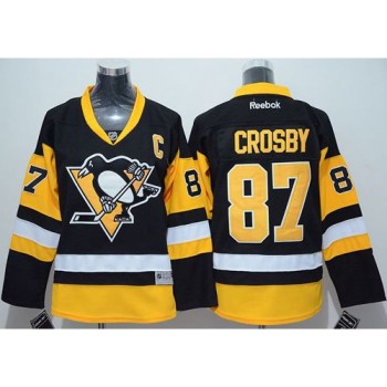 Penguins #87 Sidney Crosby Black Stitched Youth NHL Jersey Penguins #87 Sidney Crosby Black Stitched Youth NHL Jersey