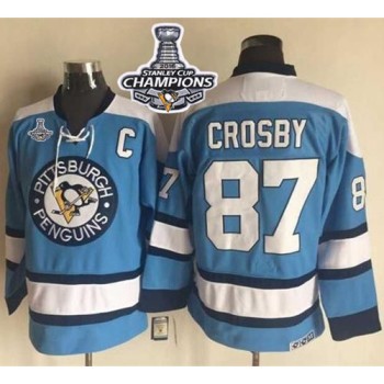 Penguins #87 Sidney Crosby Blue Alternate CCM Throwback 2016 Stanley Cup Champions Stitched NHL Jersey Penguins #87 Sidney Crosby Blue Alternate CCM Throwback 2016 Stanley Cup Champions Stitched NHL Jersey