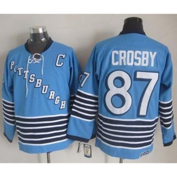 Penguins #87 Sidney Crosby Light Blue CCM Throwback Stitched NHL Jersey Penguins #87 Sidney Crosby Light Blue CCM Throwback Stitched NHL Jersey