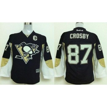 Penguins #87 Sidney Crosby Stitched Black Youth NHL Jersey Penguins #87 Sidney Crosby Stitched Black Youth NHL Jersey