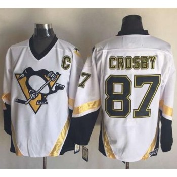 Penguins #87 Sidney Crosby White CCM Throwback Stitched NHL Jersey Penguins #87 Sidney Crosby White CCM Throwback Stitched NHL Jersey
