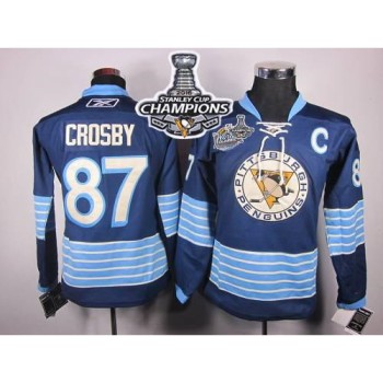 Penguins #87 Sidney Crosby Women 2011 Winter Classic Vintage Dark Blue 2016 Stanley Cup Champions Stitched NHL Jersey Penguins #87 Sidney Crosby Women 2011 Winter Classic Vintage Dark Blue 2016 Stanley Cup Champions Stitched NHL Jersey