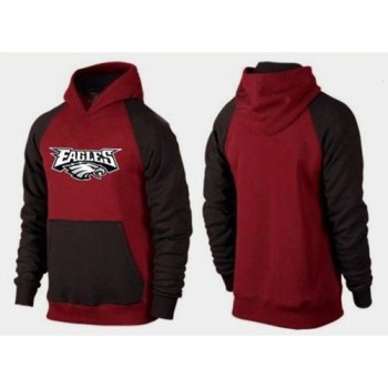 Philadelphia Eagles Authentic Logo Pullover Hoodie Burgundy Red & Black Philadelphia Eagles Authentic Logo Pullover Hoodie Burgundy Red & Black