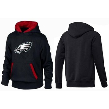 Philadelphia Eagles Logo Pullover Hoodie Black & Red Philadelphia Eagles Logo Pullover Hoodie Black & Red
