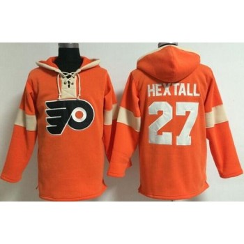 Philadelphia Flyers #27 Ron Hextall Orange Pullover NHL Hoodie Philadelphia Flyers #27 Ron Hextall Orange Pullover NHL Hoodie