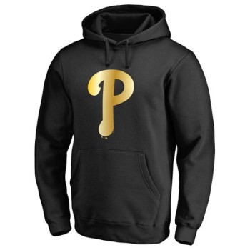 Philadelphia Phillies Gold Collection Pullover Hoodie Black Philadelphia Phillies Gold Collection Pullover Hoodie Black