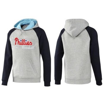 Philadelphia Phillies Pullover Hoodie Grey & Blue Philadelphia Phillies Pullover Hoodie Grey & Blue