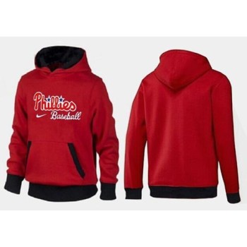 Philadelphia Phillies Pullover Hoodie Red & Black Philadelphia Phillies Pullover Hoodie Red & Black