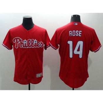 Phillies #14 Pete Rose Red Flexbase Authentic Collection Stitched MLB Jersey Phillies #14 Pete Rose Red Flexbase Authentic Collection Stitched MLB Jersey