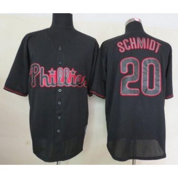 Phillies #20 Mike Schmidt Black Fashion Stitched MLB Jersey Phillies #20 Mike Schmidt Black Fashion Stitched MLB Jersey