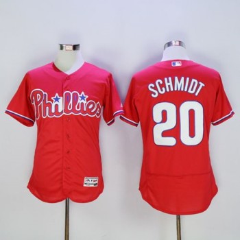 Phillies #20 Mike Schmidt Red Flexbase Authentic Collection Stitched MLB Jersey Phillies #20 Mike Schmidt Red Flexbase Authentic Collection Stitched MLB Jersey