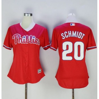 Phillies #20 Mike Schmidt Red Women's Alternate Stitched MLB Jersey Phillies #20 Mike Schmidt Red Women's Alternate Stitched MLB Jersey