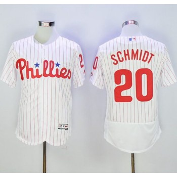 Phillies #20 Mike Schmidt White(Red Strip) Flexbase Authentic Collection Stitched MLB Jersey Phillies #20 Mike Schmidt White(Red Strip) Flexbase Authentic Collection Stitched MLB Jersey