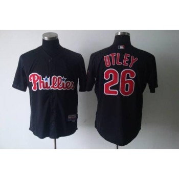 Phillies #26 Chase Utley Black Stitched MLB Jersey Phillies #26 Chase Utley Black Stitched MLB Jersey