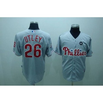 Phillies #26 Chase Utley Grey Stitched Youth MLB Jersey Phillies #26 Chase Utley Grey Stitched Youth MLB Jersey